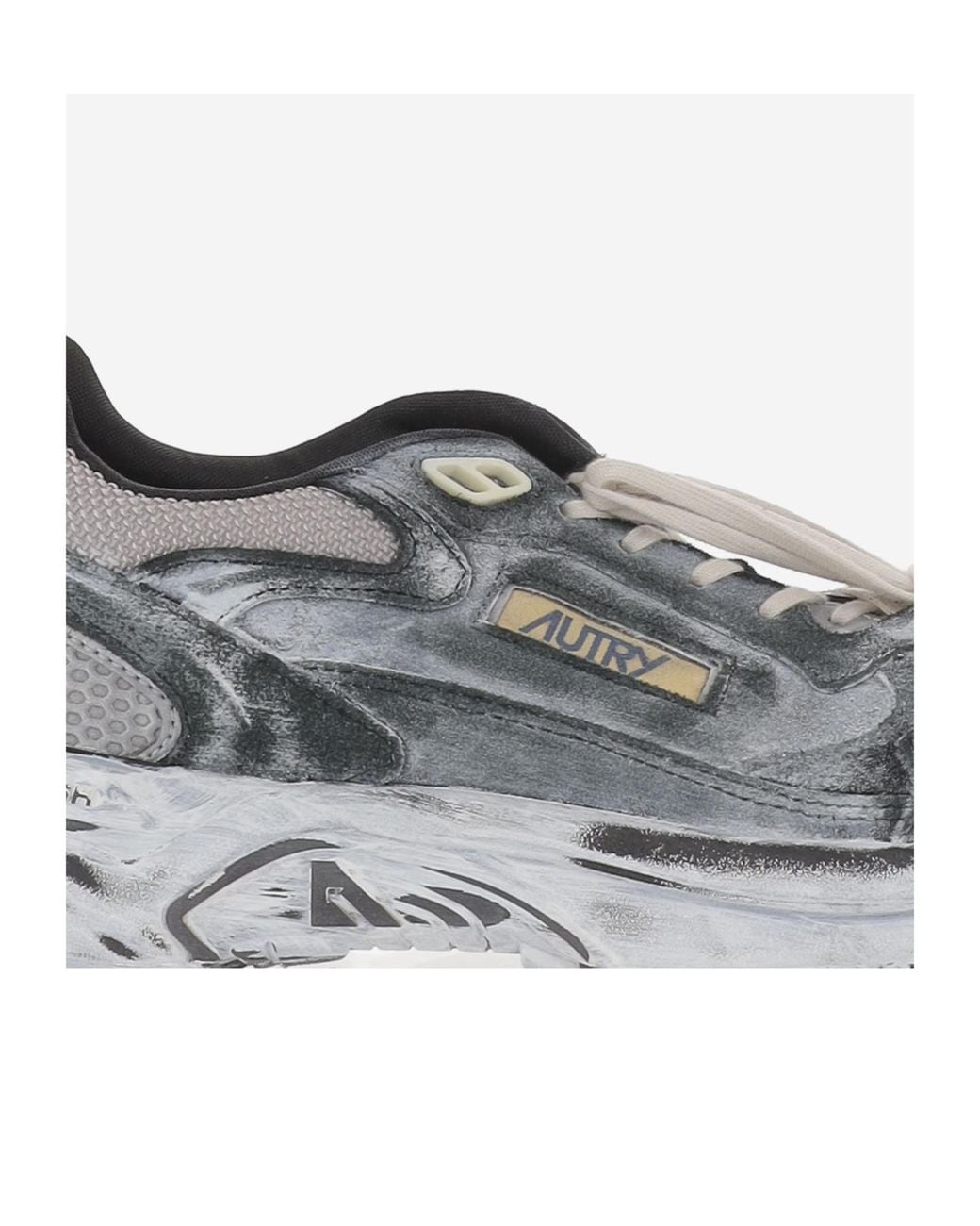 Autry Gray Distressed Sneakers for men