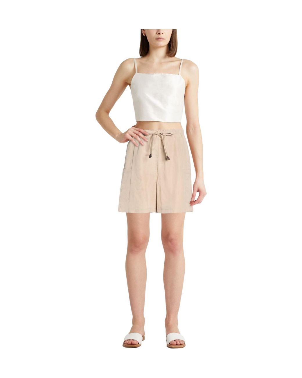 Max Mara Natural Plain Colour Shorts