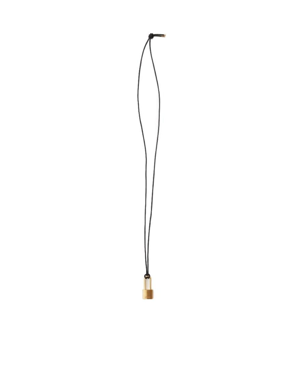 Ambush White Logo Engraved Padlock Necklace for men
