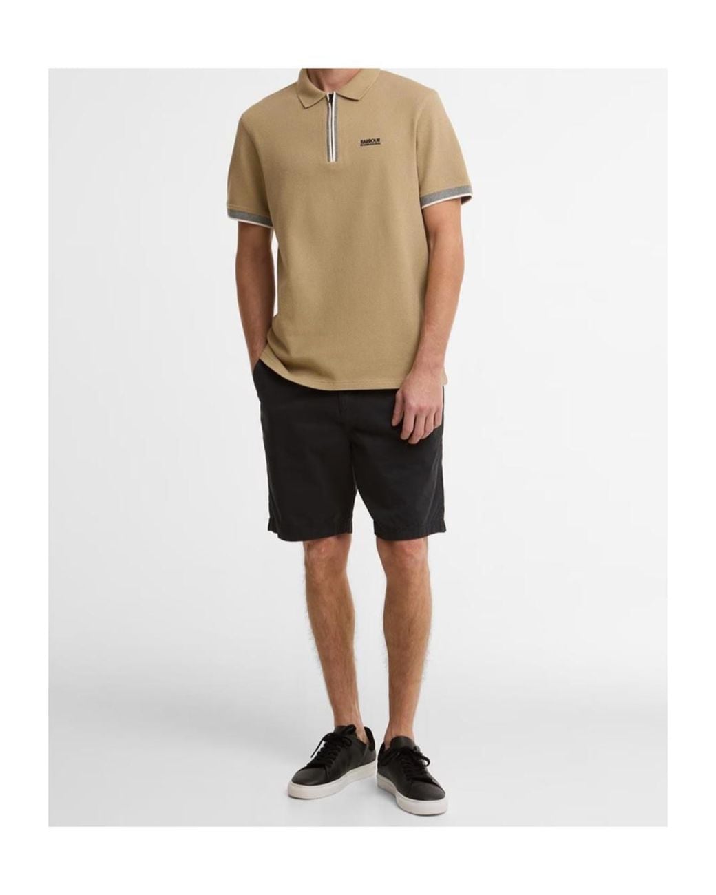Barbour Natural Logo Embroidered Polo Shirt for men