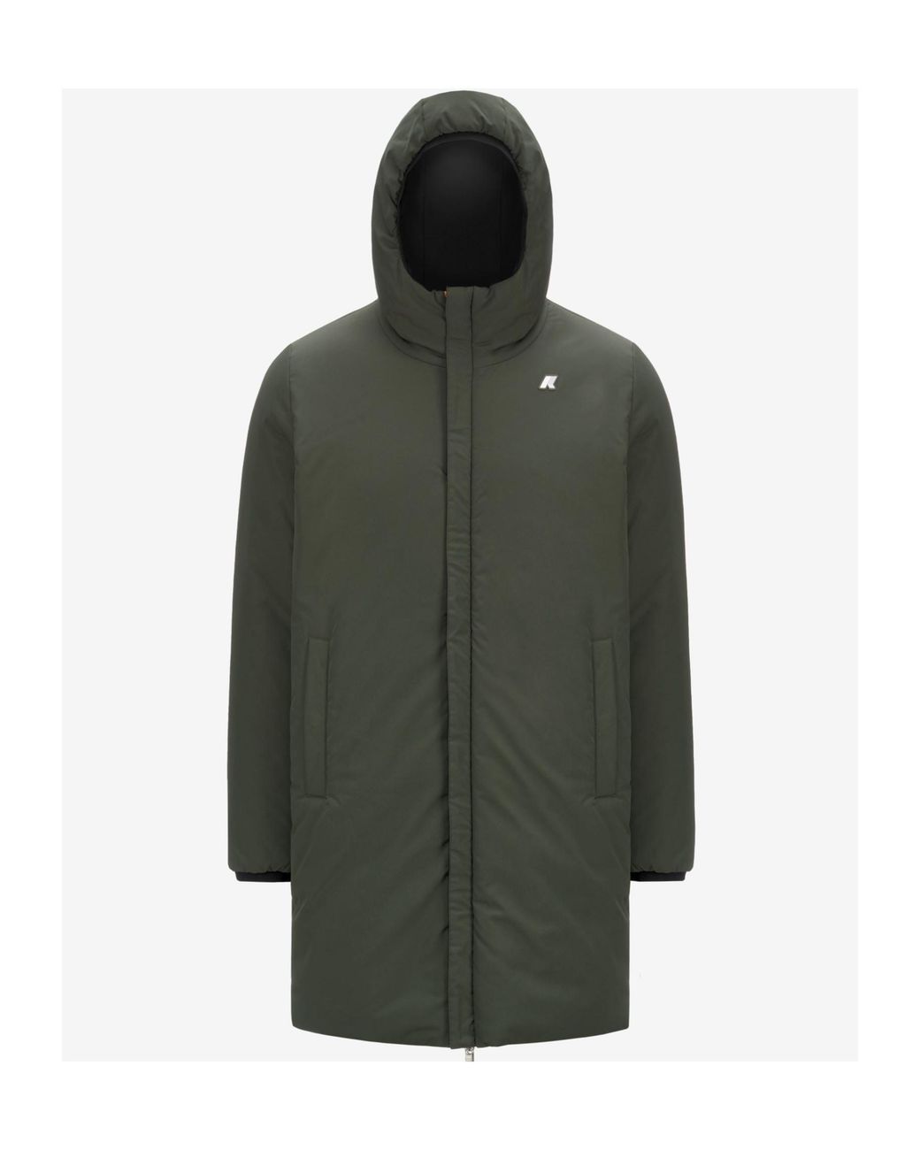 K-Way Black Logo Parka for men