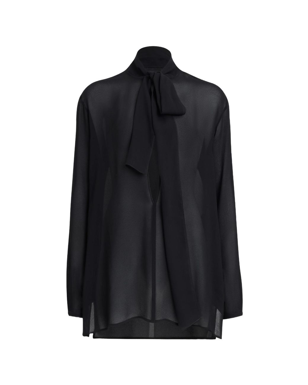Alaïa Black Alaïa Georgette Scarf Blouse