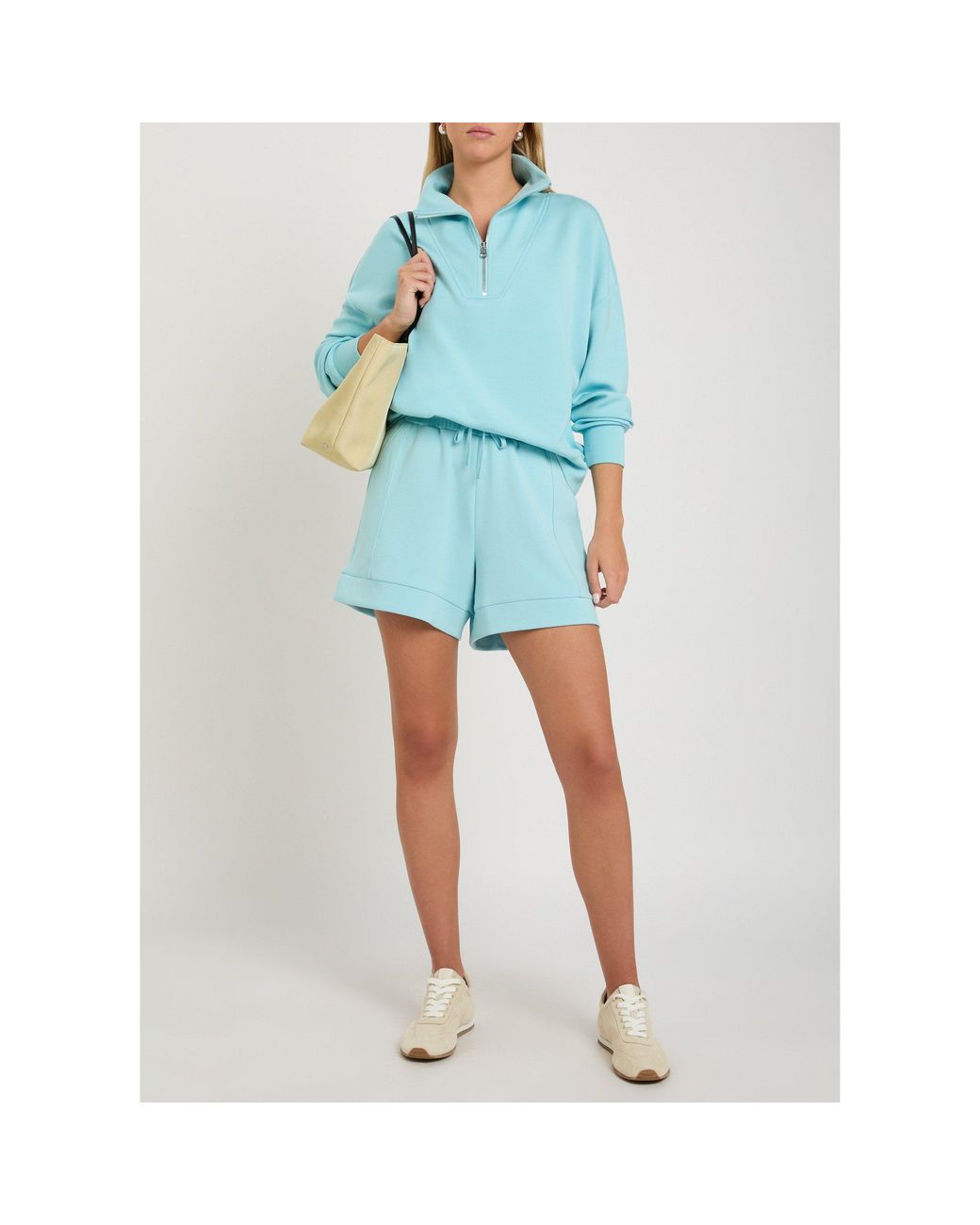 Varley Blue Comfortable Drawstring Shorts