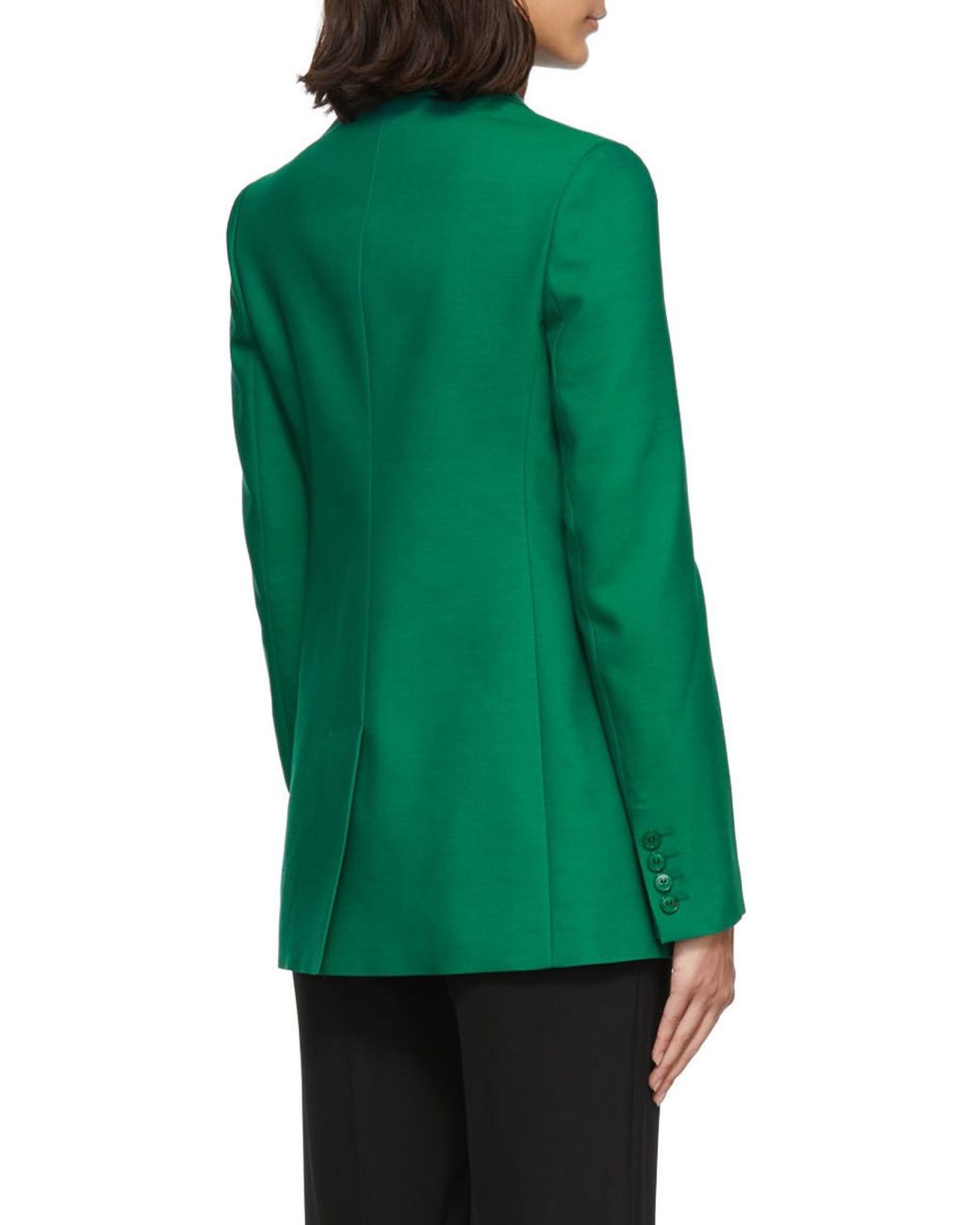 Valentino Green Single Breasted Long Sleeved Blazer