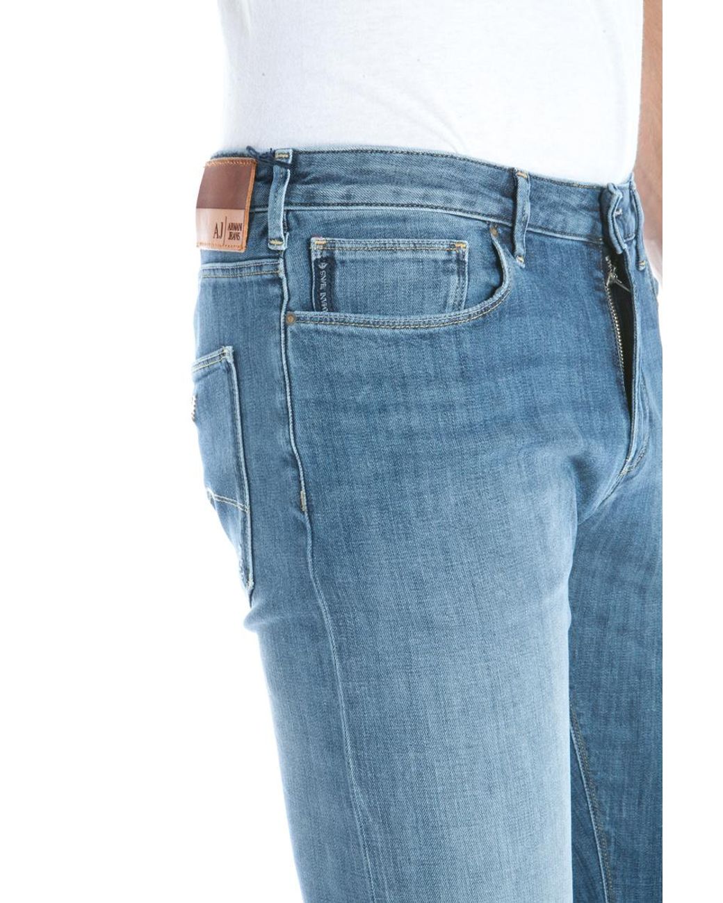 Armani Jeans Blue Logo Jeans for men