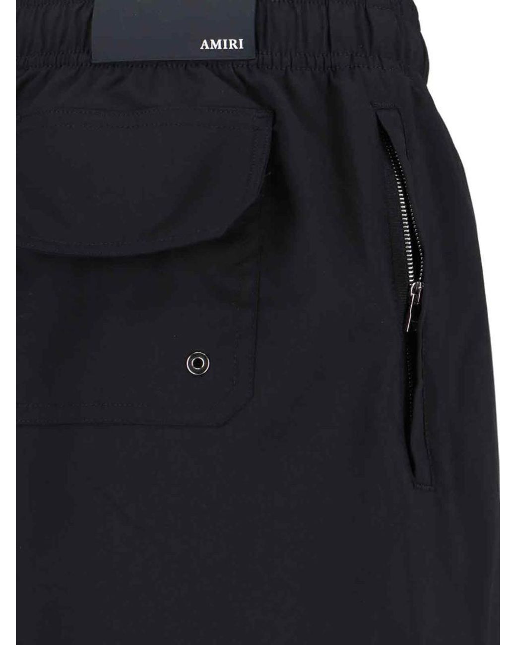 Amiri Black Logo Swim Shorts for men