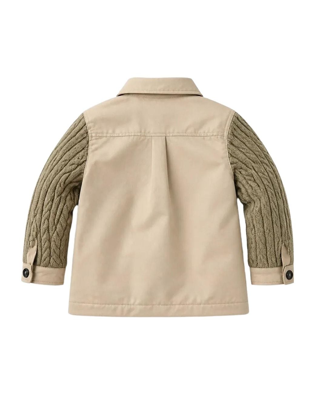 Fendi Natural Cable-Knit Panelled Jacket