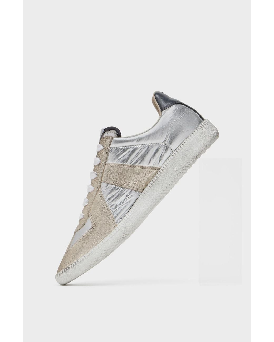 Maison Margiela White Metallic Replica Sneakers