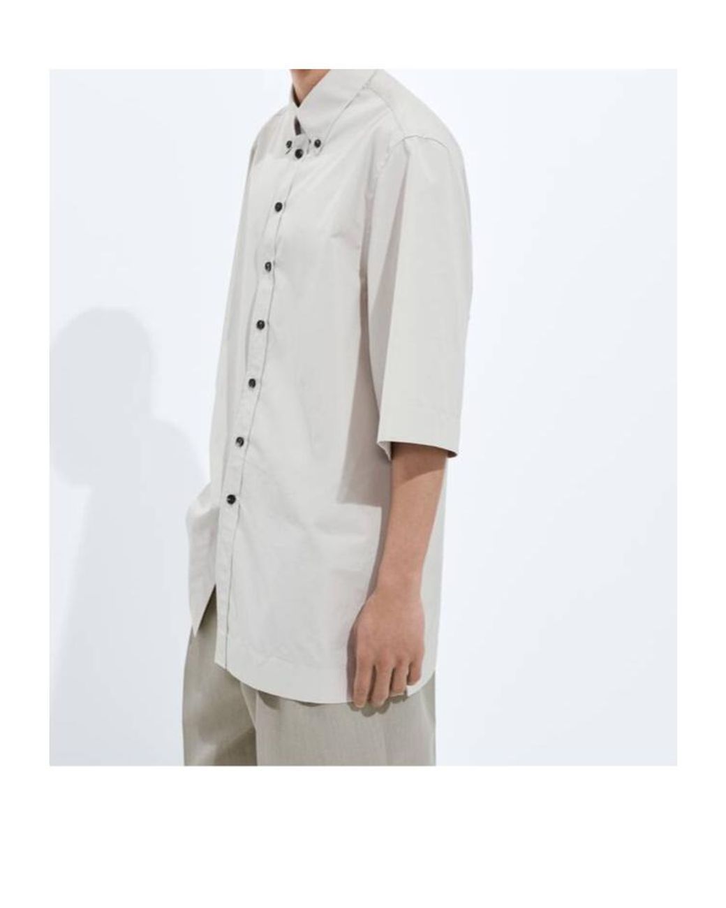 Bottega Veneta Gray Poplin Shirt for men