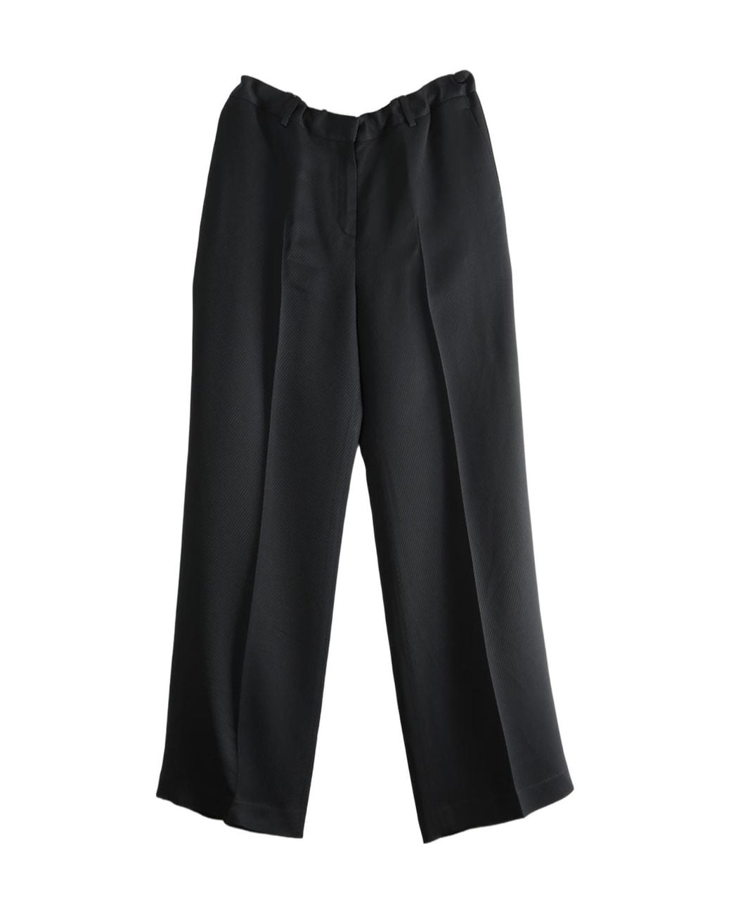 Calvin Klein Black Pressed-Crease Wide-Leg Trousers