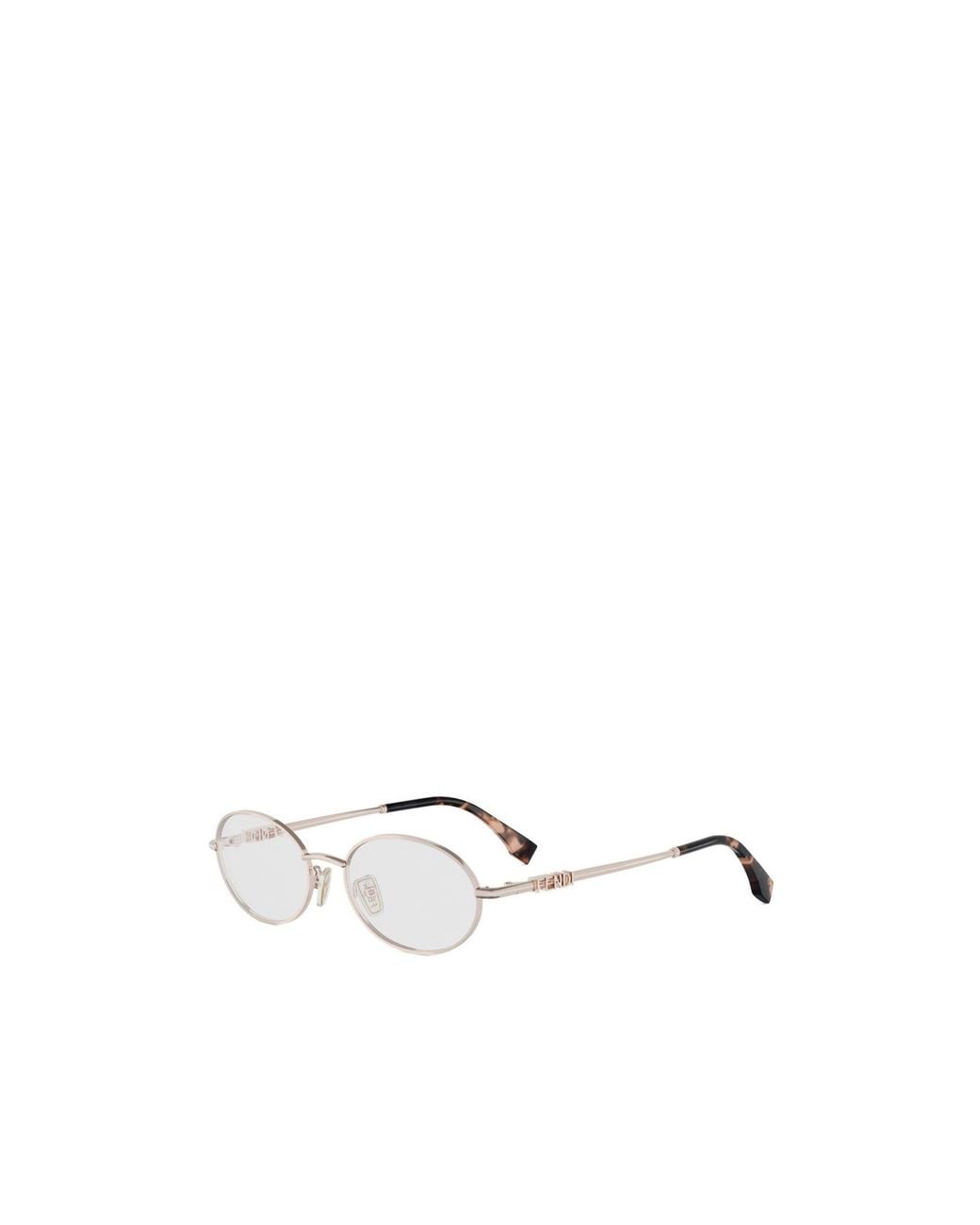 Fendi White Eyewear Oval Frame Glasses