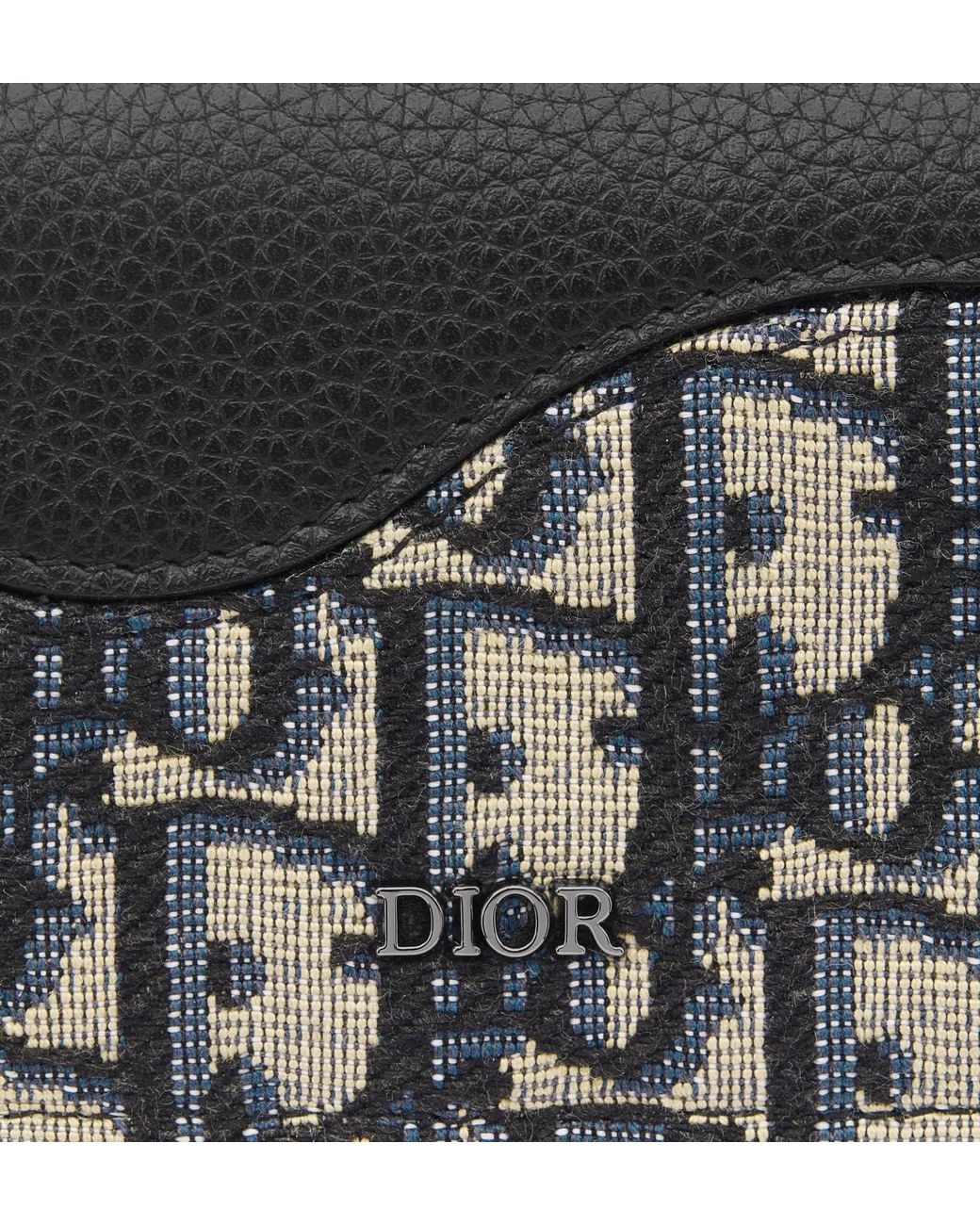 Dior Black Saddle Business Card Holder for men