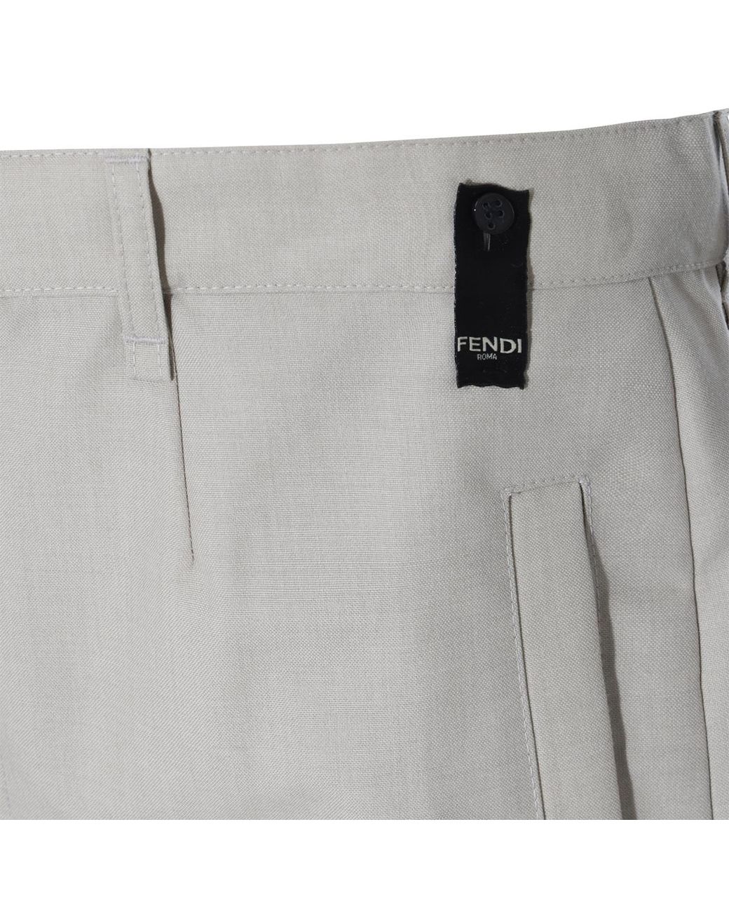 Fendi Natural Logo Patch Bermuda Shorts for men