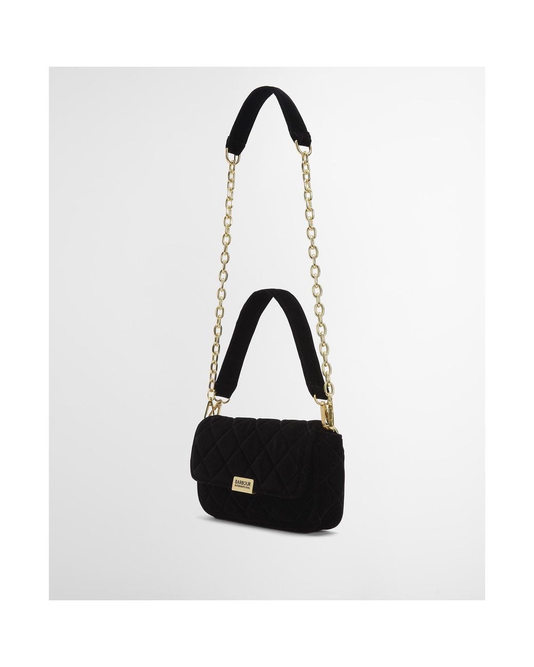 Barbour Black Soho Mini Quilted Crossbody Bag