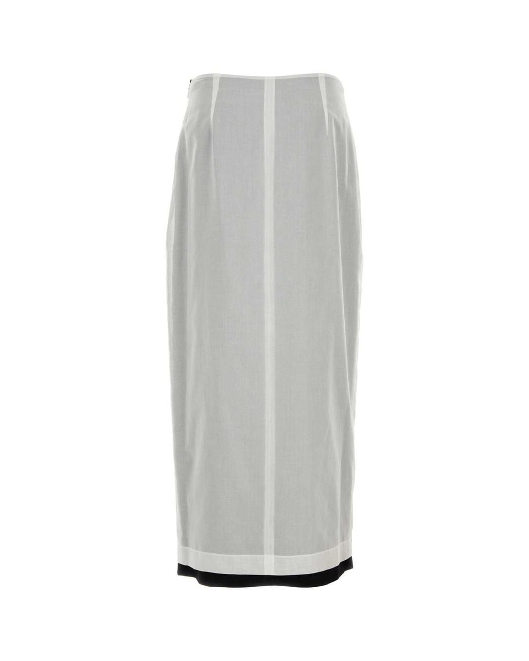 The Row White Ismara Layered Maxi Skirt