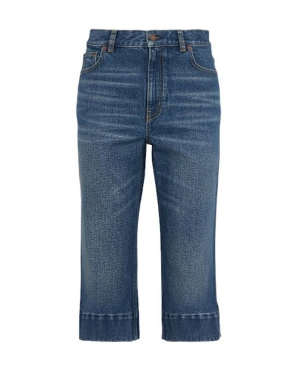 Chloé Blue Cotton Denim Shorts