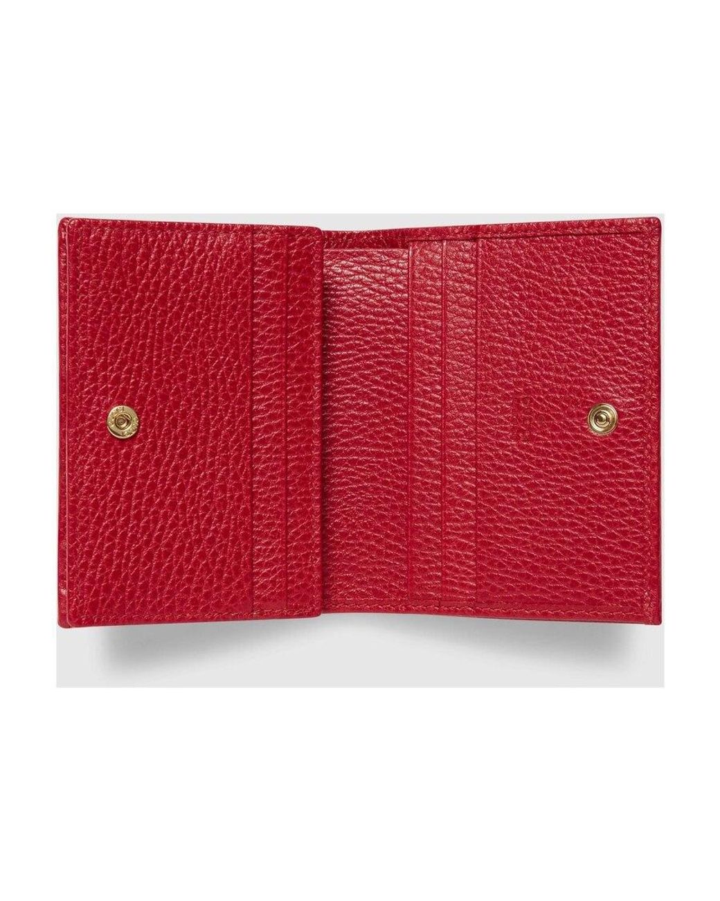 Gucci Red Leather Card Case