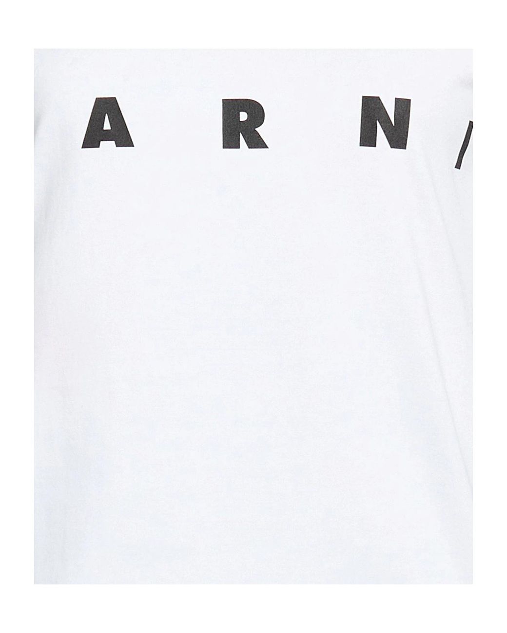 Marni White Crew-Neck Short-Sleeve T-Shirt