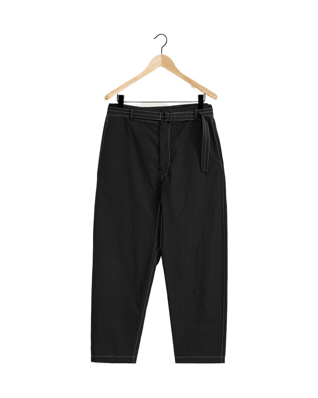 Lemaire Black Belted Cargo Pants for men
