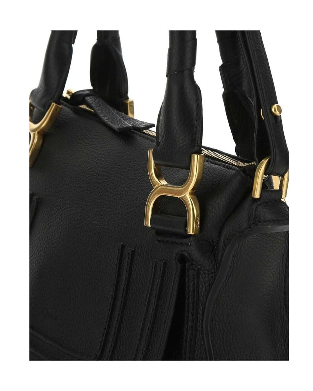 Chloé Black Chloé Marcie Foldover Top Tote Bag