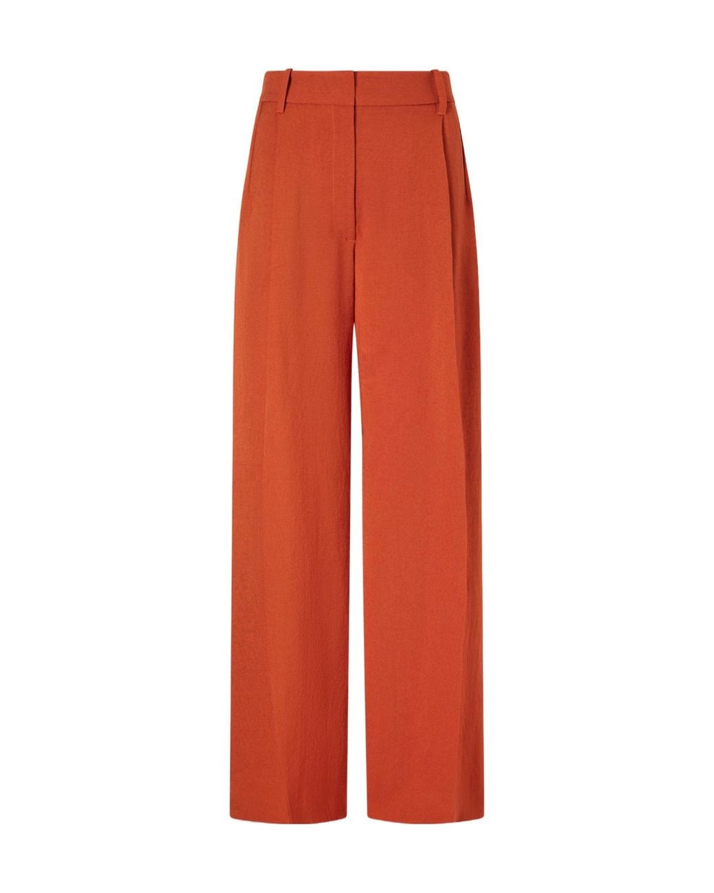 Galvan Red High-Waisted Straight-Leg Pants