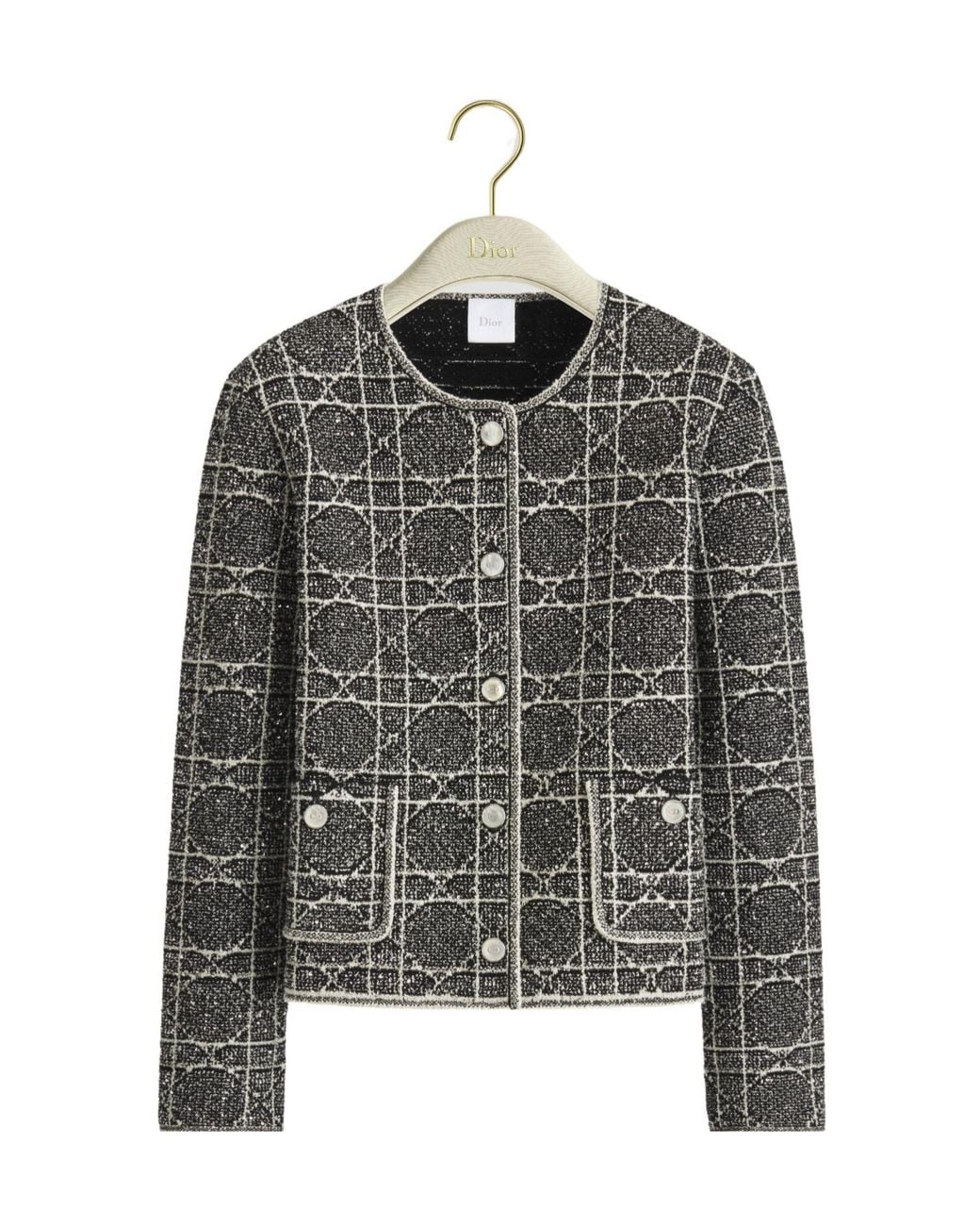 Dior Black Macrocannage Cropped Jacket