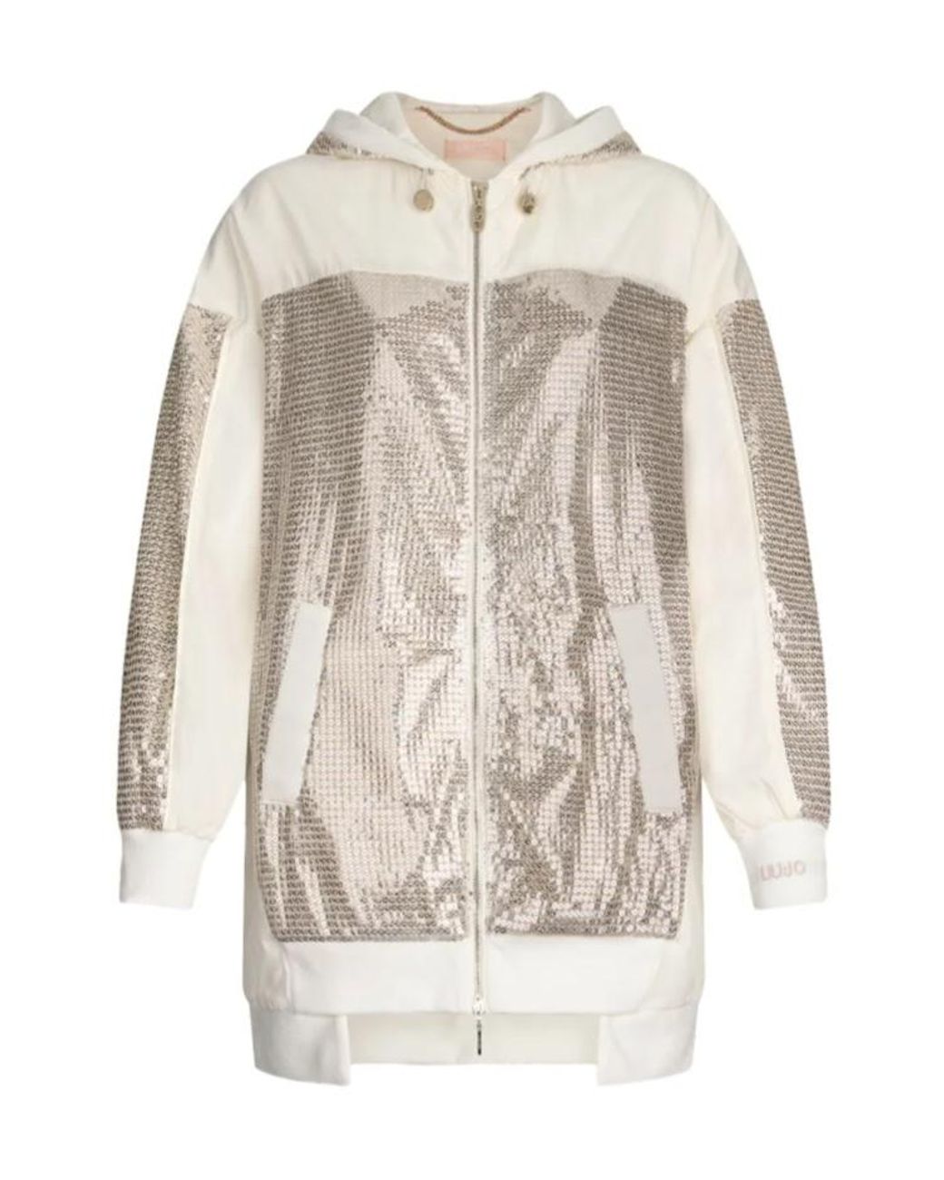 Liu Jo Natural Sequinned Parka