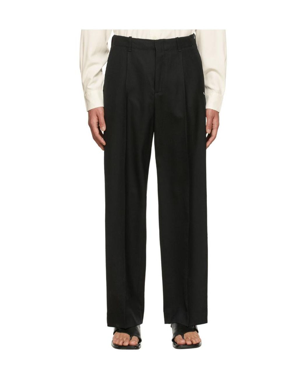 Our Legacy Black Pleated Pants for men