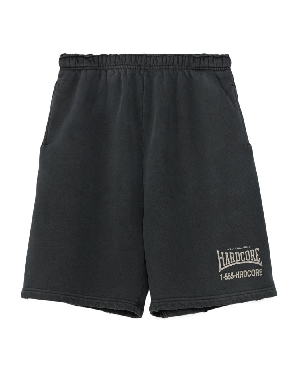 Willy Chavarria Black Hardcore Buffalo Shorts for men