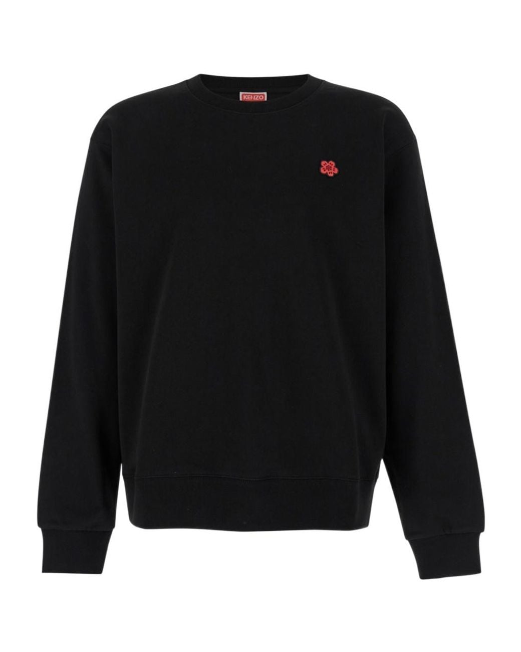 KENZO Black Boke Flower Embroidered Crewneck Sweatshirt for men