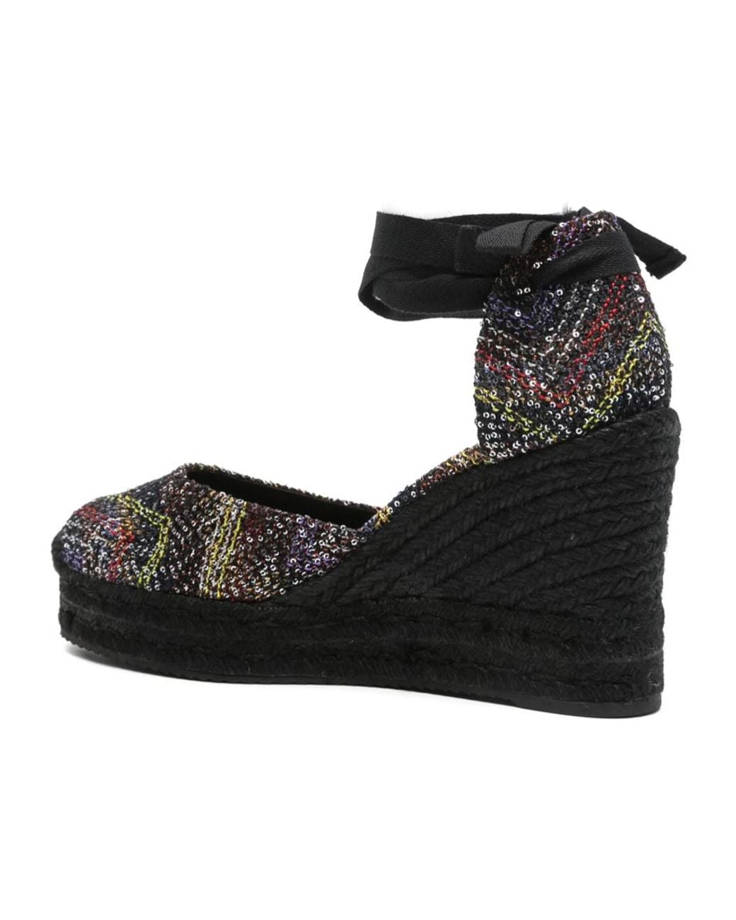 Missoni Black Caperdoni Sequin-Embellished Espadrilles