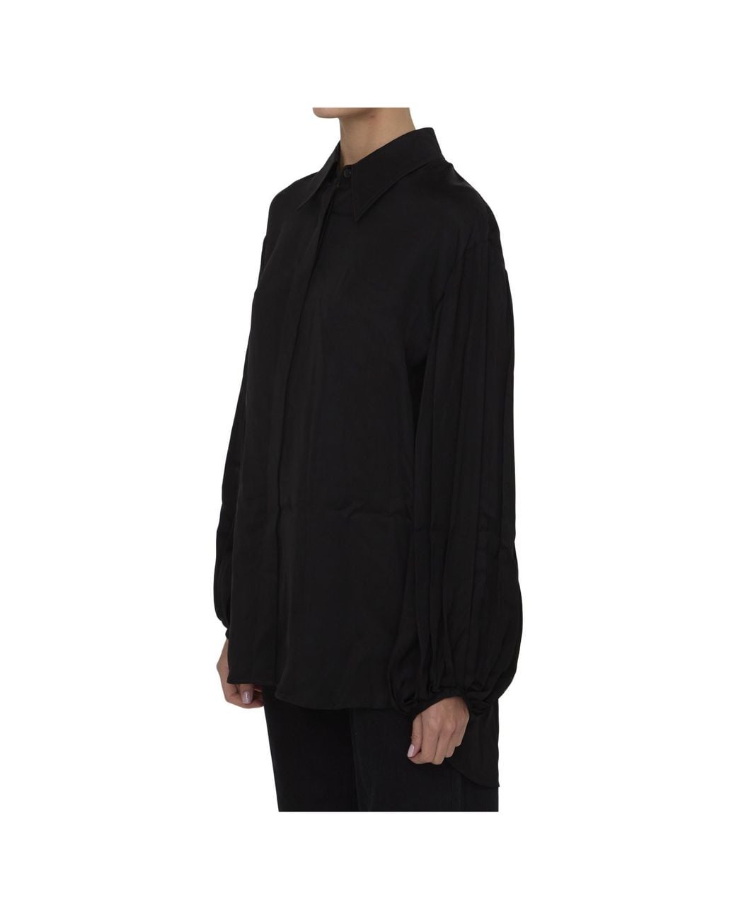 Khaite Black The Bam Long Sleeved Shirt