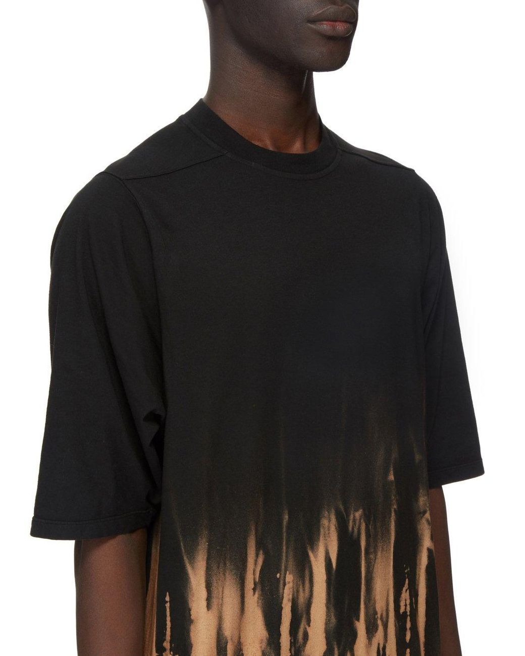 Rick Owens Black Crewneck Oversized-Fit T-Shirt for men