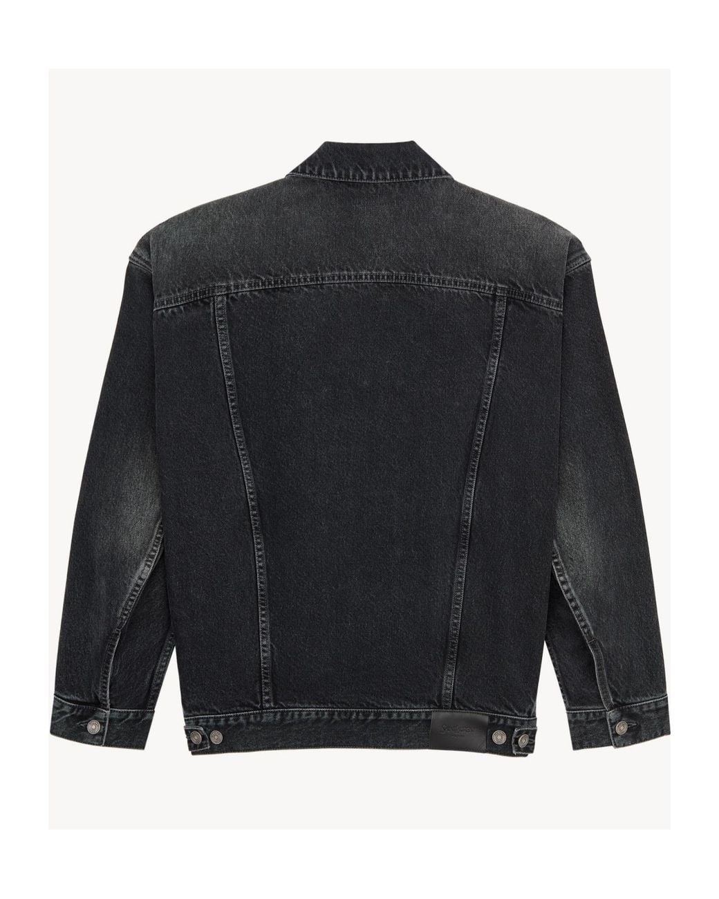 Saint Laurent Black Oversized Jean Jacket