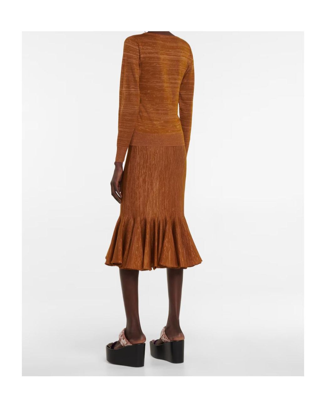 Dries Van Noten Brown Long-Sleeved Sweater