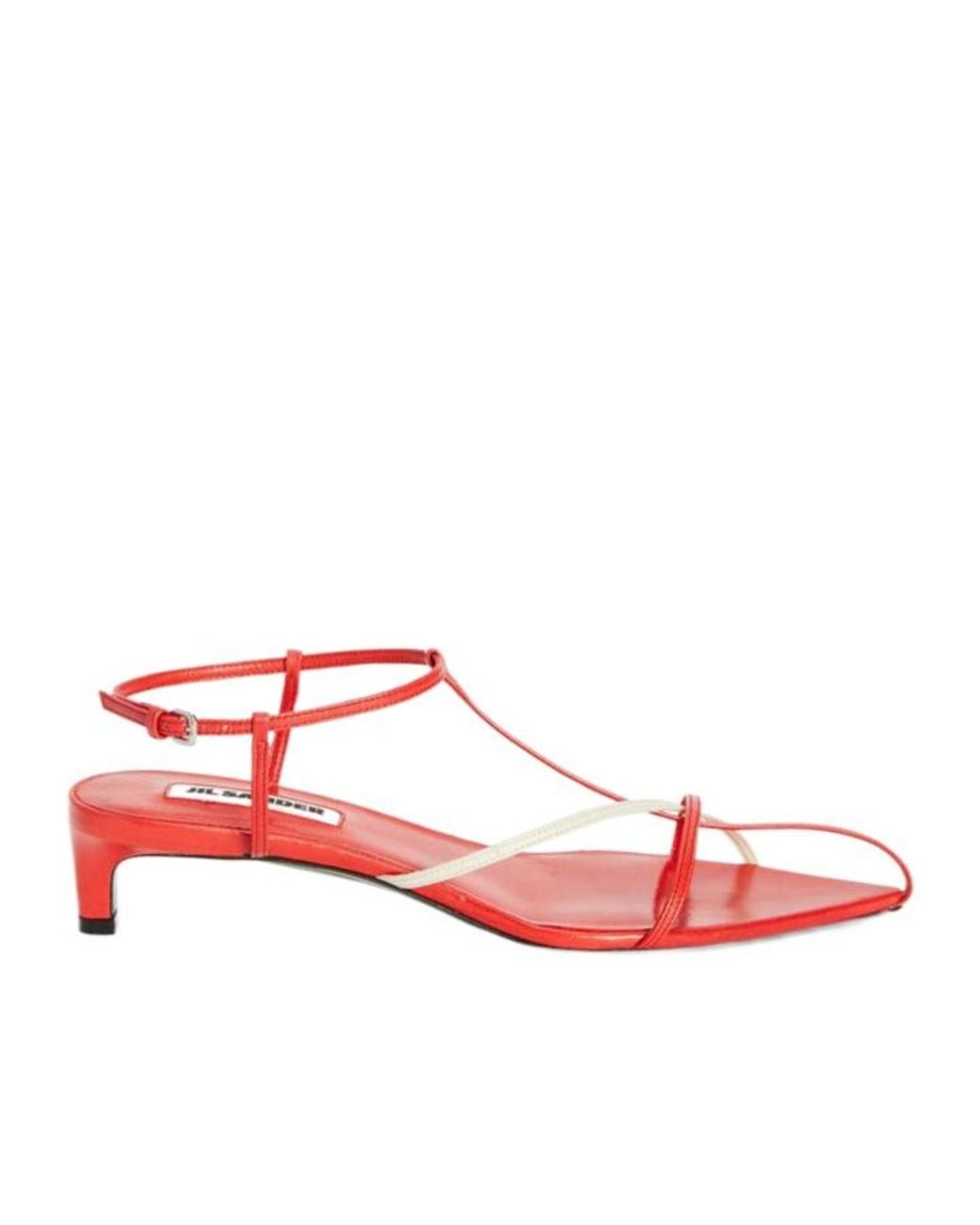 Jil Sander Red Cage Sandals