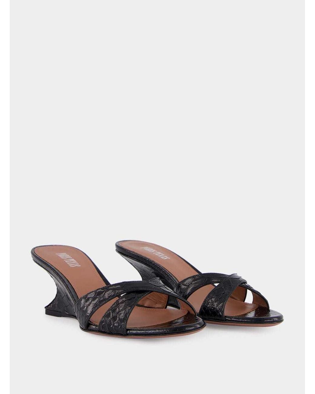 Paris Texas Black Nina 50 Wedge Sandals