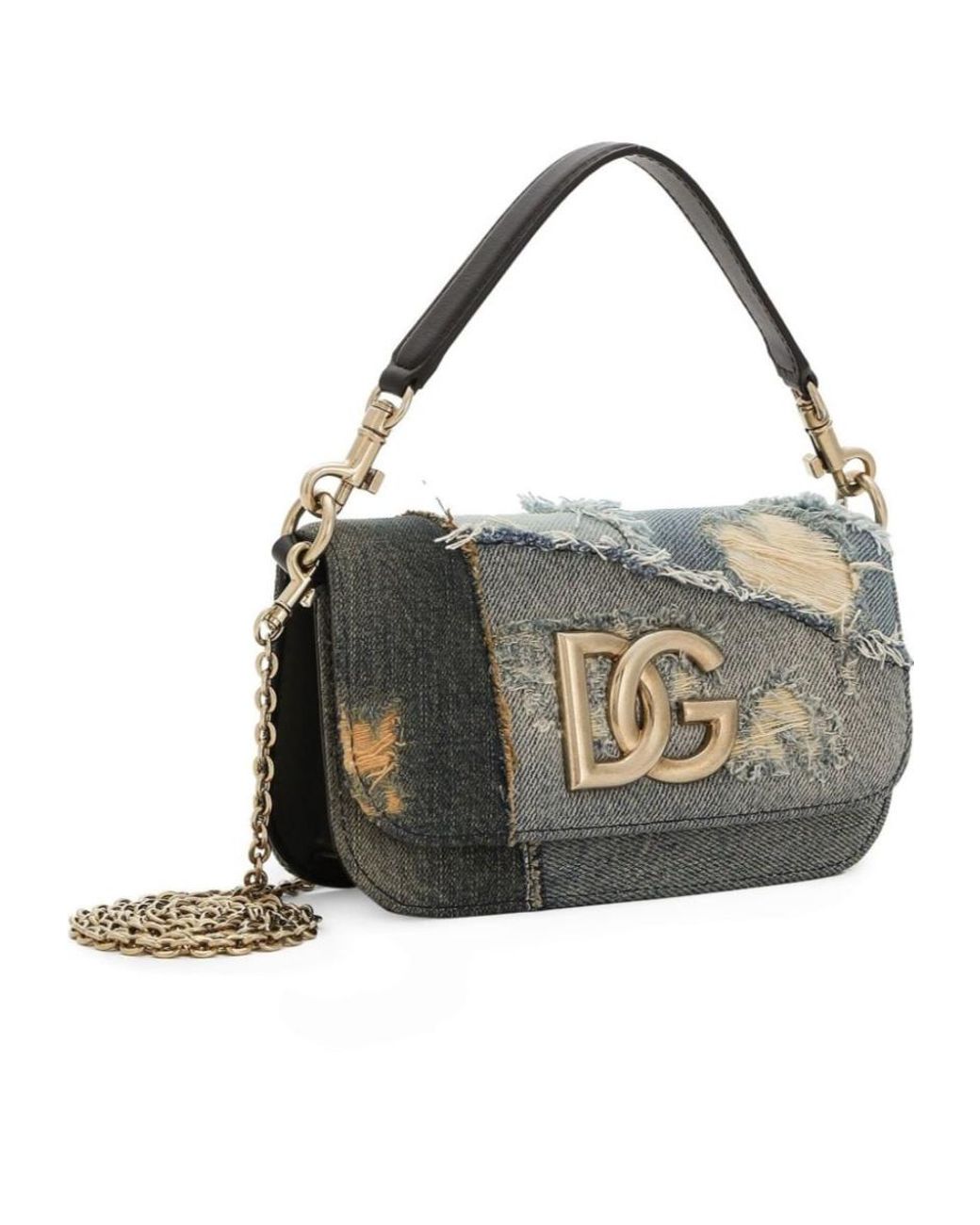 Dolce & Gabbana Metallic 3.5 Dg Logo Plaque Crossbody Bag