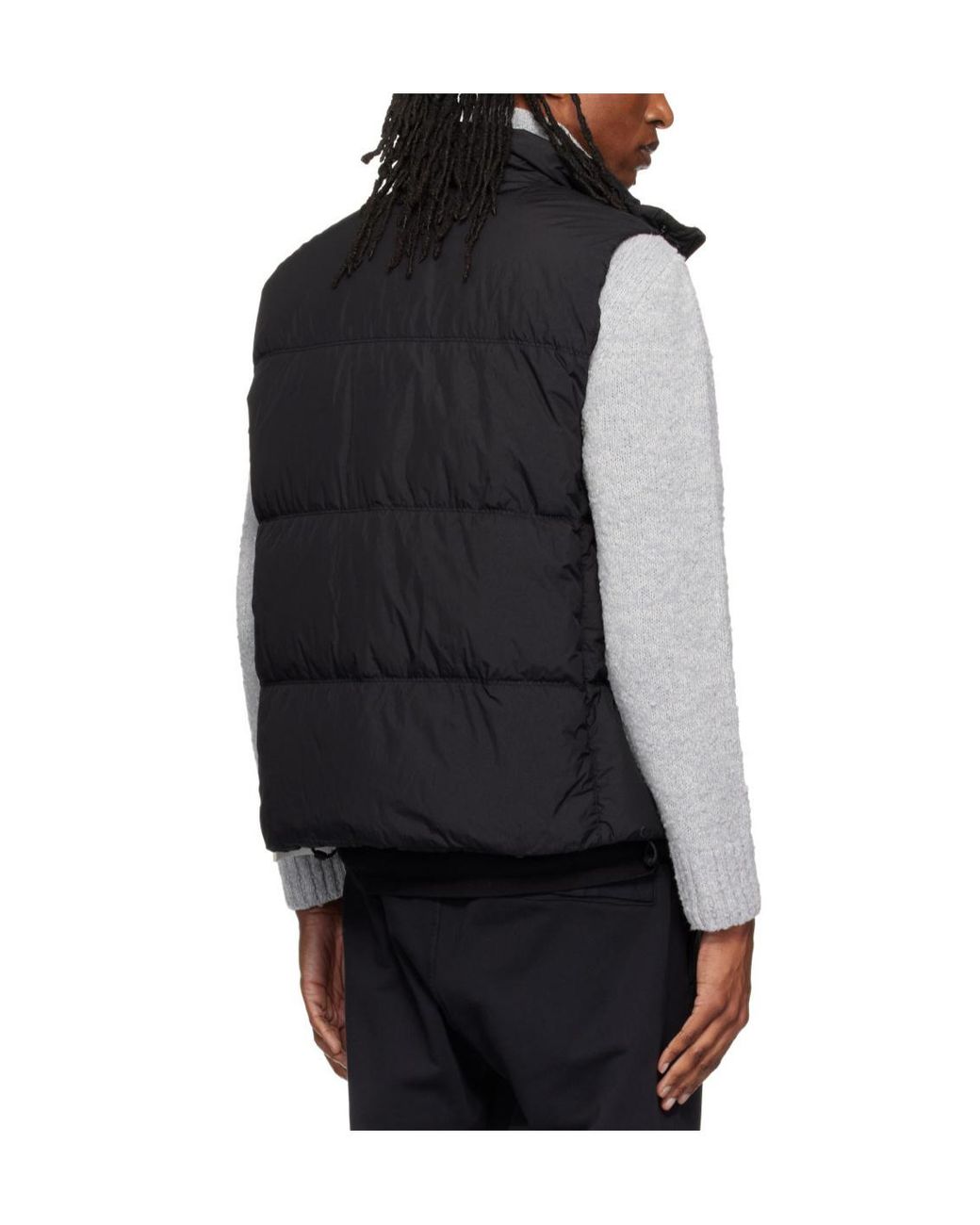Stone Island Black Quilted Padded Gilet for men