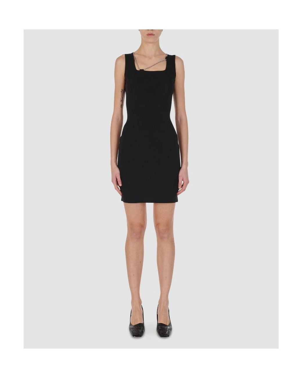 1017 ALYX 9SM Black Chain Detail Sleeveless Dress