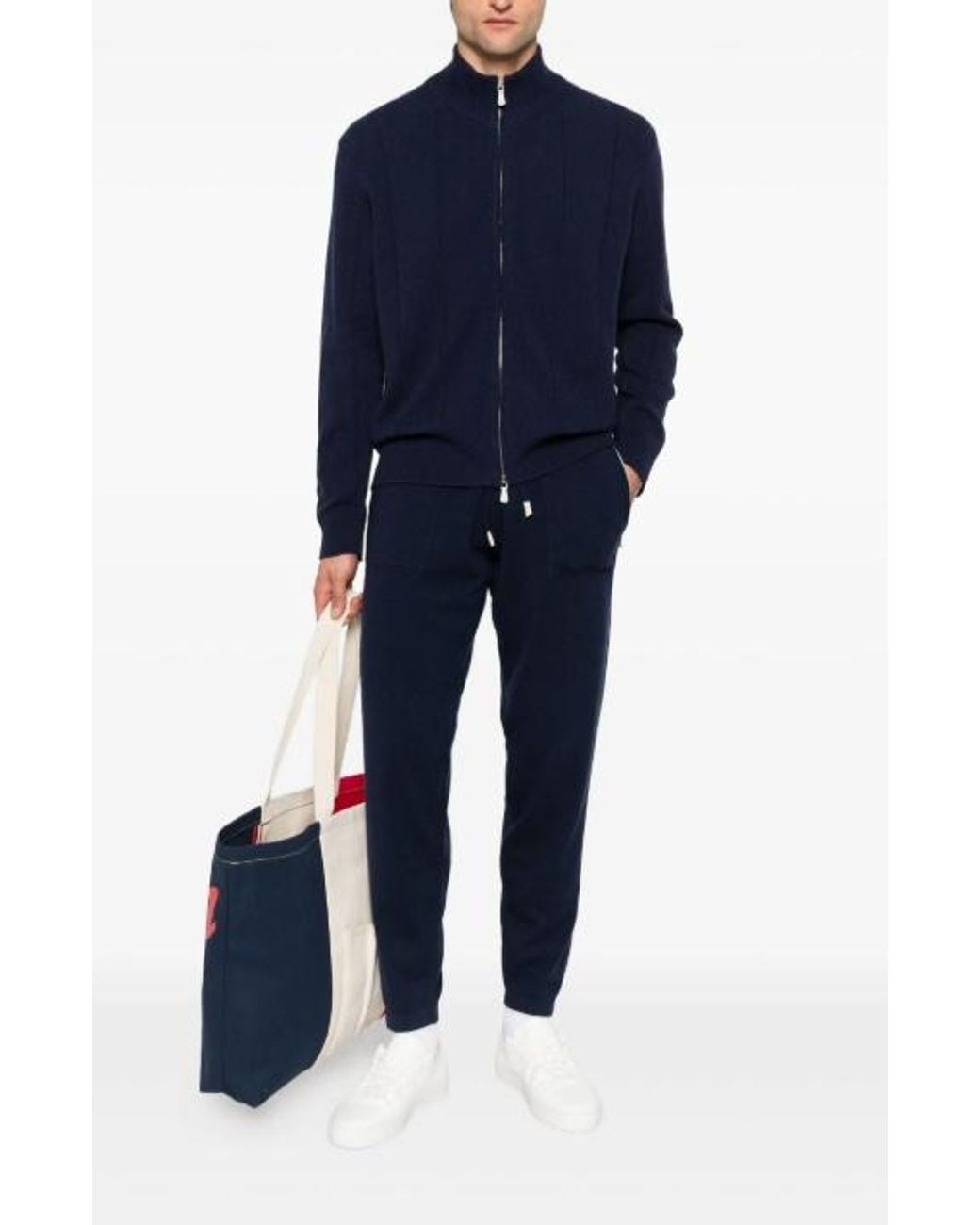 Eleventy Blue Drawstring Waist Sweatpants for men