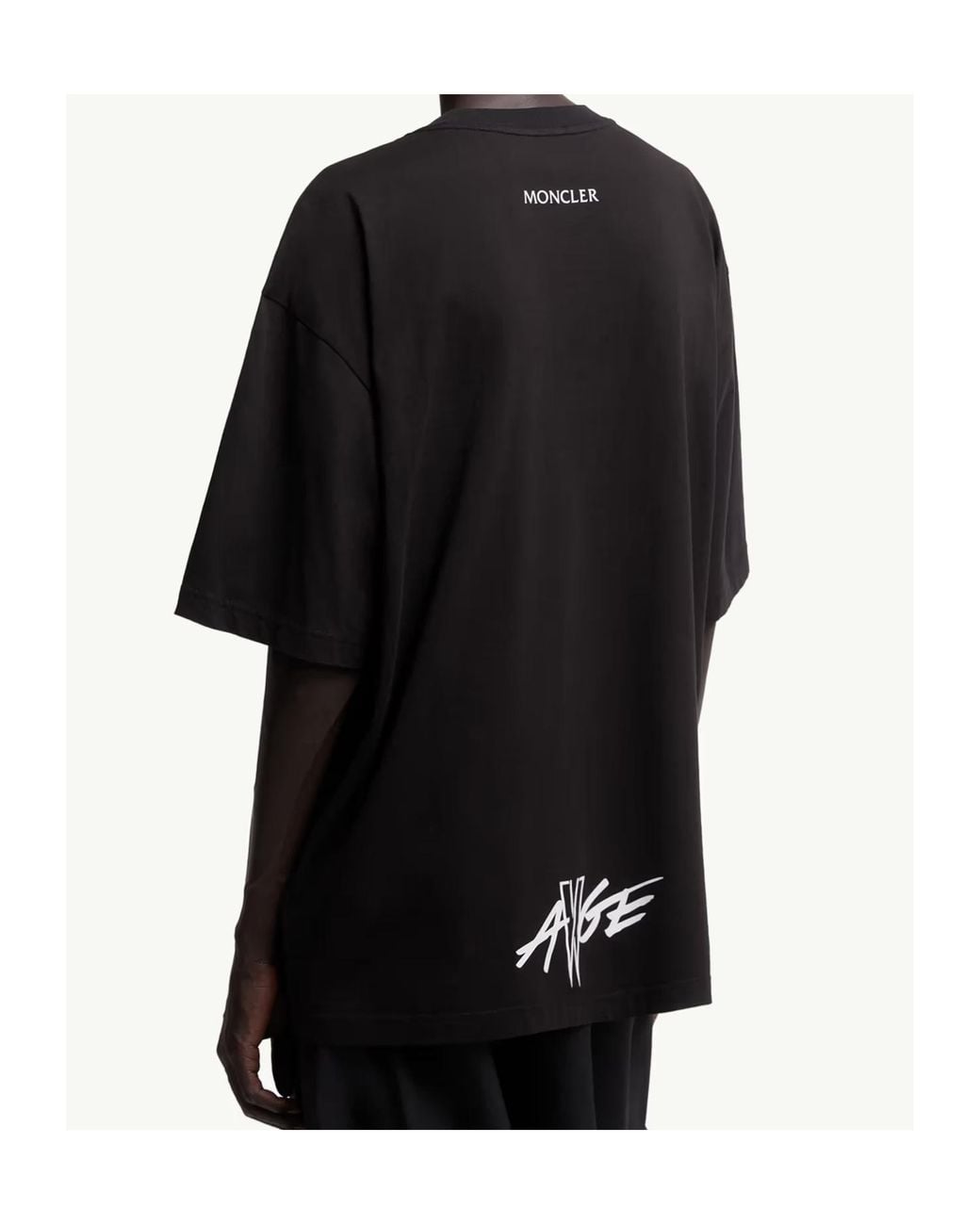 Moncler Black X Asap Rocky Logo Patch Crewneck T-Shirt for men