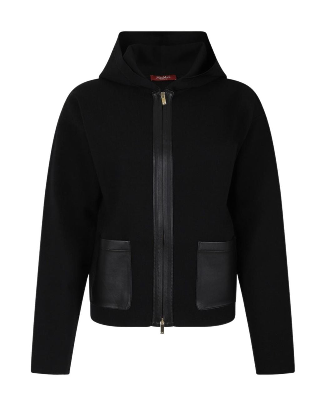Max Mara Black Studio Colimbo Hooded Zip Sweater