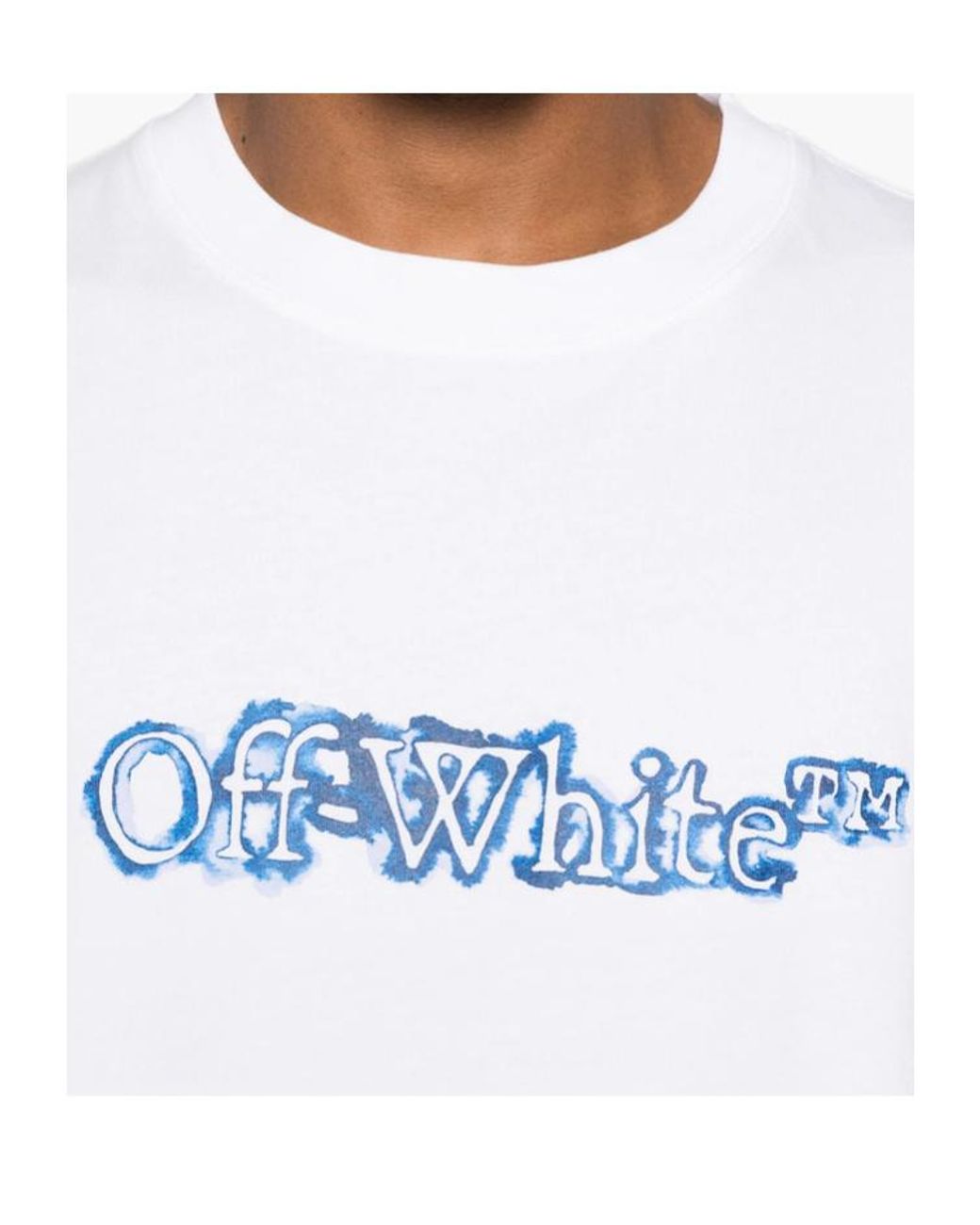 Off-White c/o Virgil Abloh White Cloudy Arrow Skate Crewneck T-Shirt for men