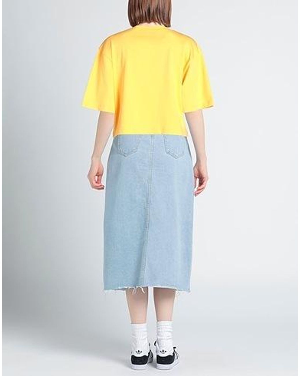 Sportmax Yellow Simple Embroidered T-Shirt