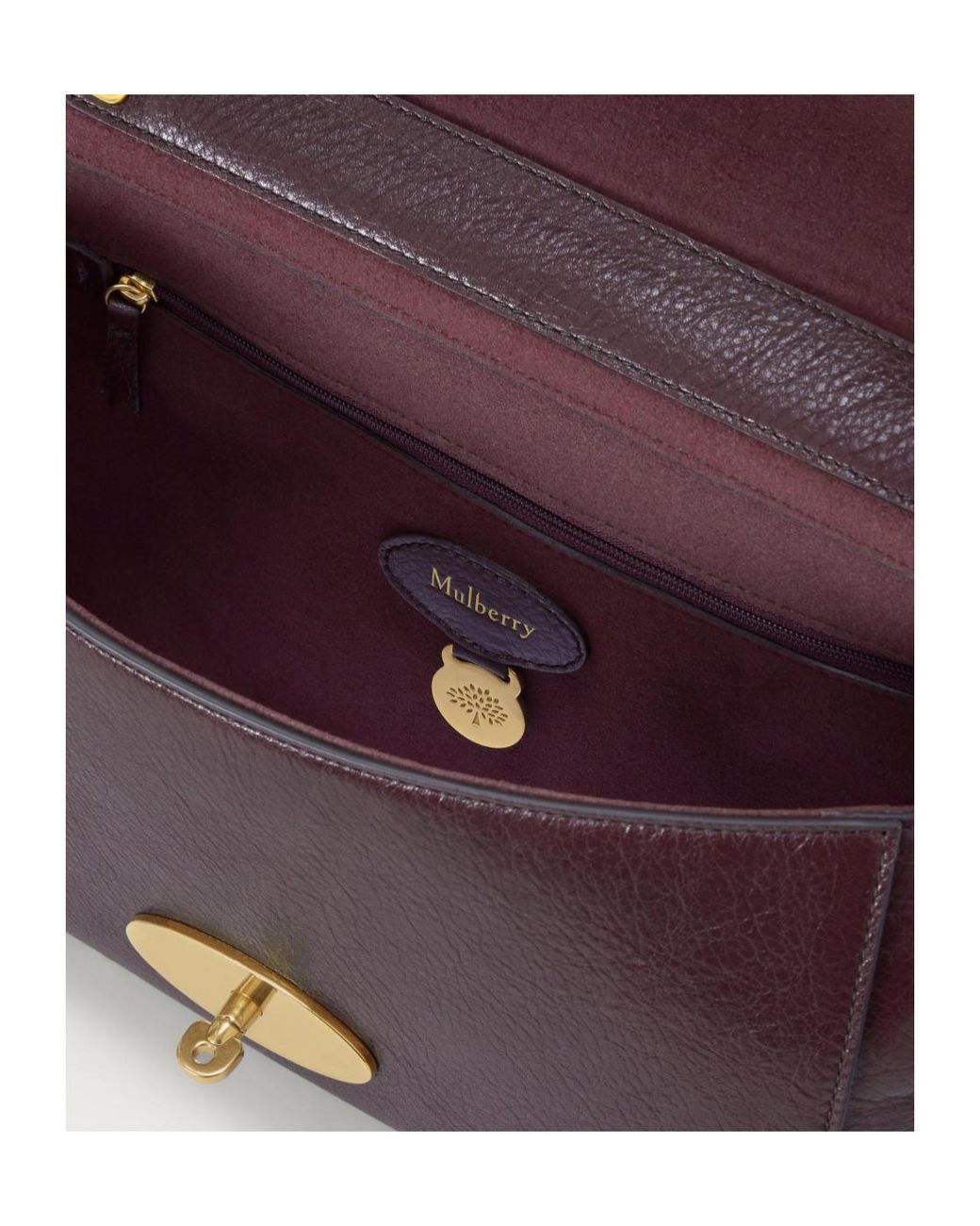 Mulberry Purple Lily Chain Shoulder Bag