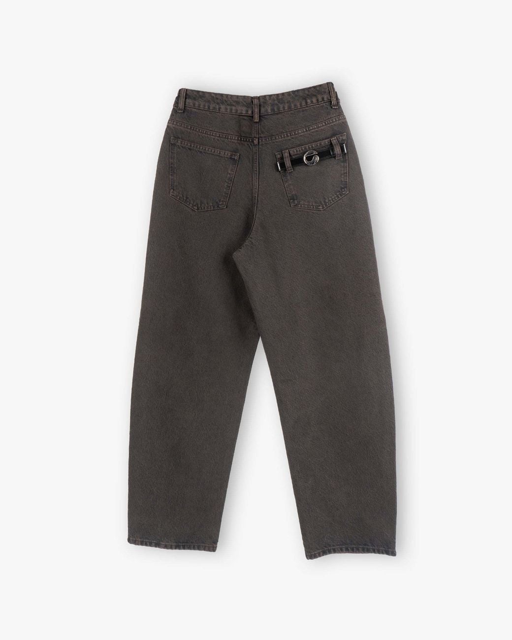 Coperni Gray Oversized Belted Jeans