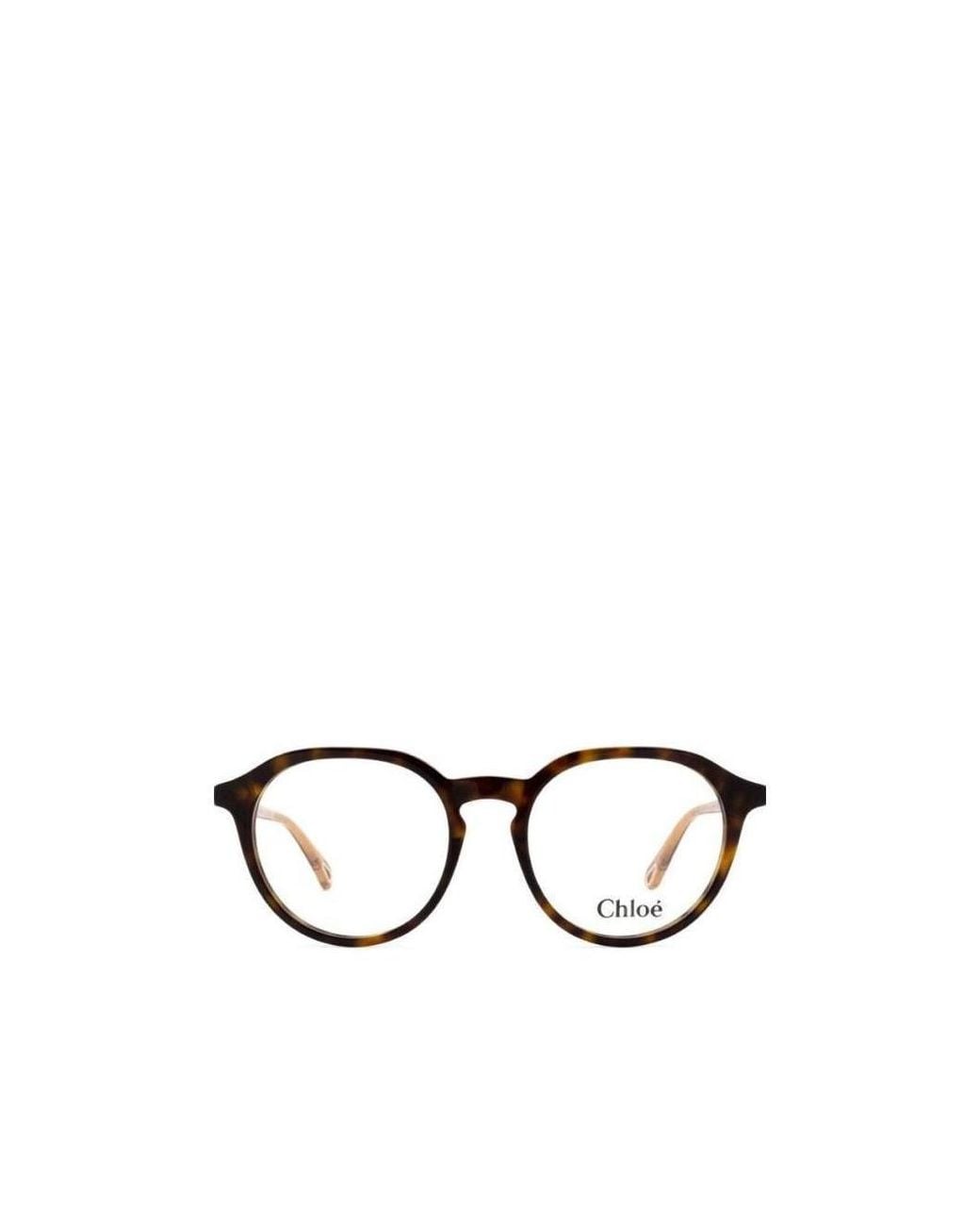 Chloé White Chloé Eyewear Round Frame Glasses