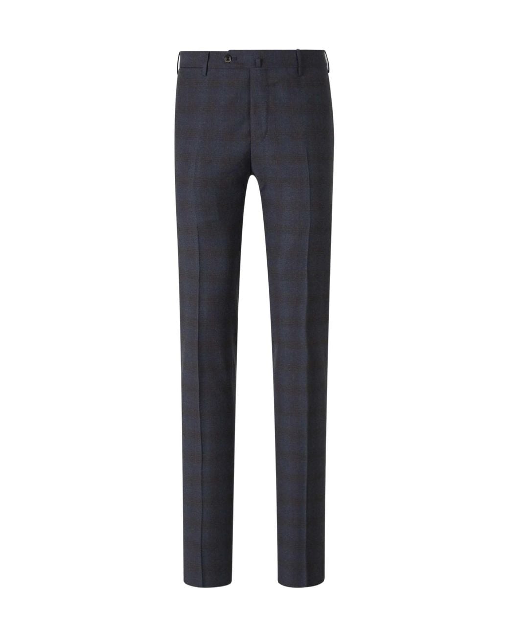 Pt Pantaloni Blue Wool Plaid Trousers for men