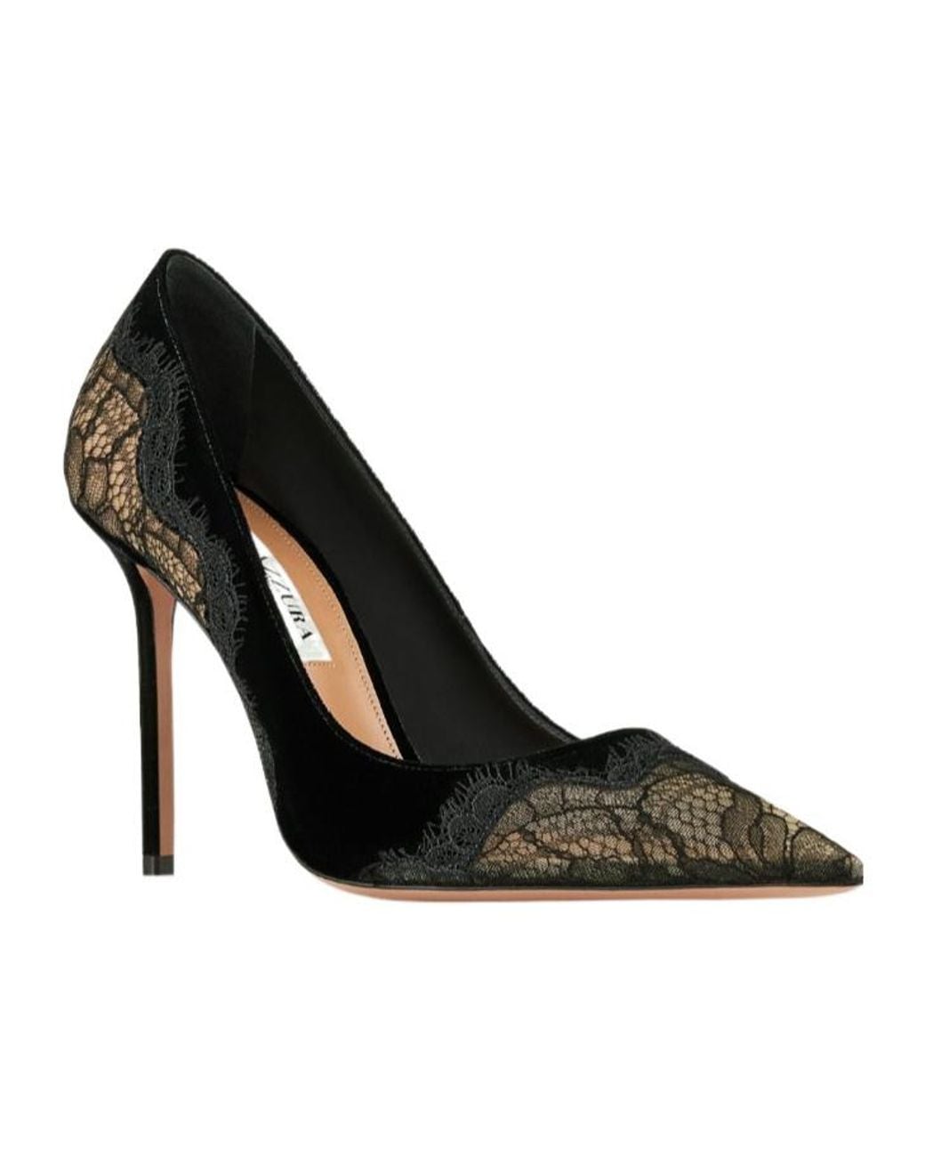 Aquazzura Black Velvet Meadow Pump 105
